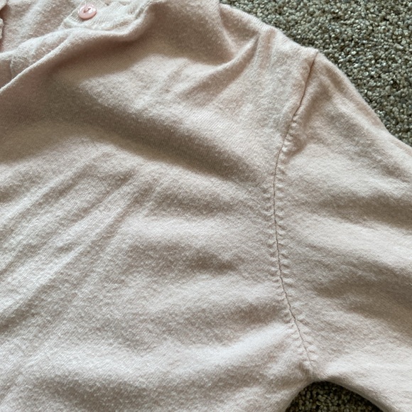 Classic Blush Pink Knit Cardigan - Picture 3 of 4